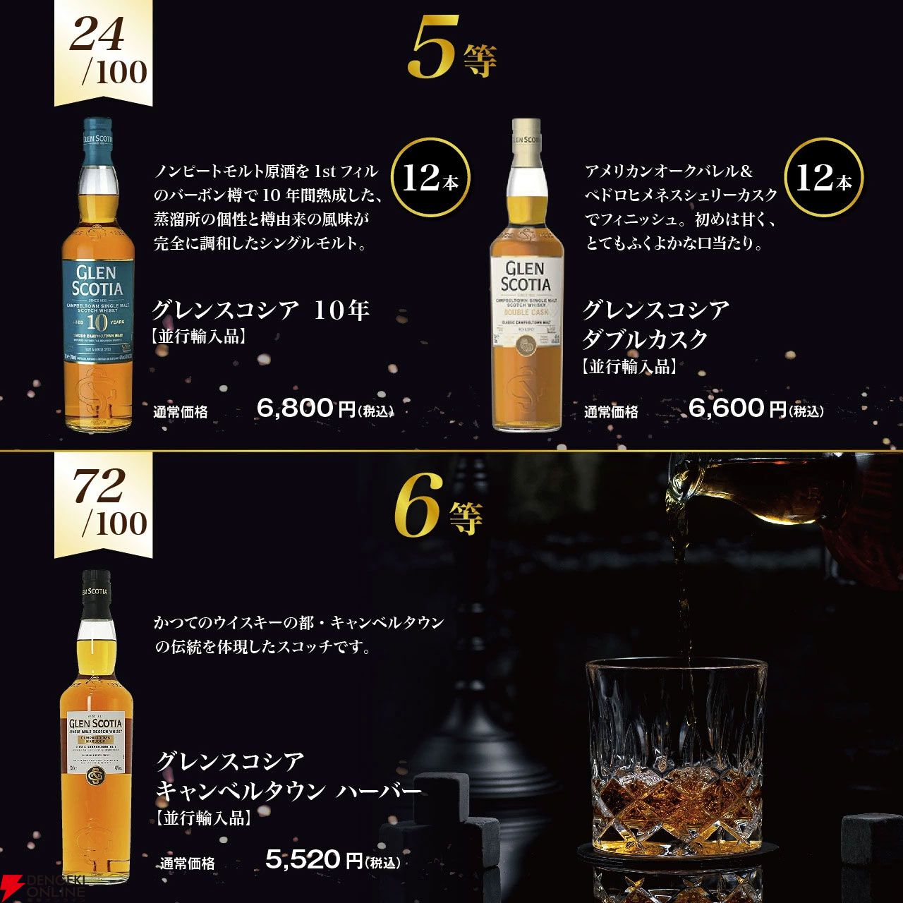 5,980円でスプリングバンク10年、キルケラン12年などを狙える