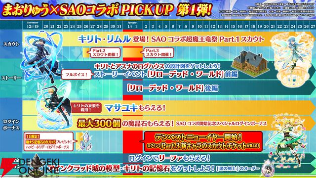 『ソードアート・オンライン』ファン向けに『まおりゅう』コラボを解説！ コラボキャラがメチャ強＆確定入手できる課金パックがゲーム初のレベルでお得