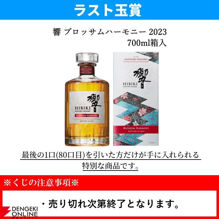 ラストワン賞は響BH2023確定。7,700円で山崎・白州Story of the