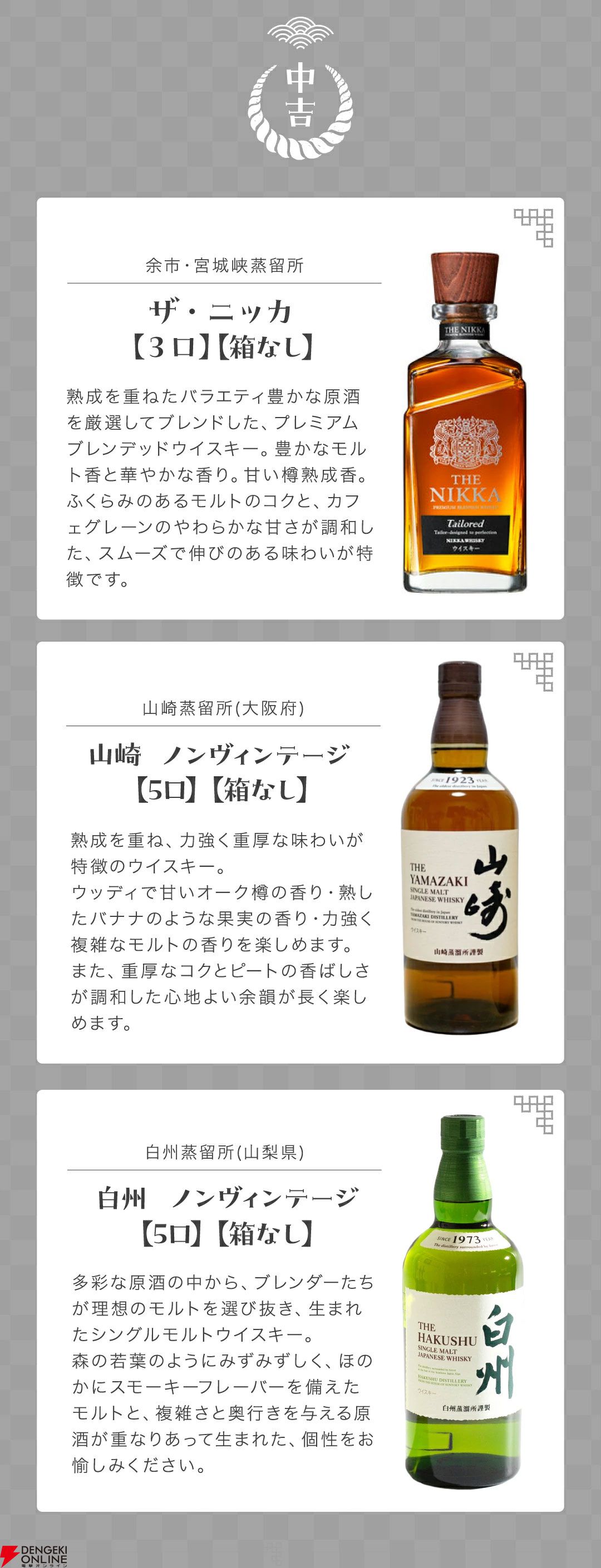 山崎12年、響BCが約1/33で狙える6,900円で送料無料の『ウイスキーくじ