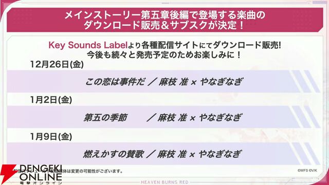 『ヘブバン』12/25生放送まとめ。茅森月歌と白河ユイナの新スタイルが第五章後編の開幕を飾る