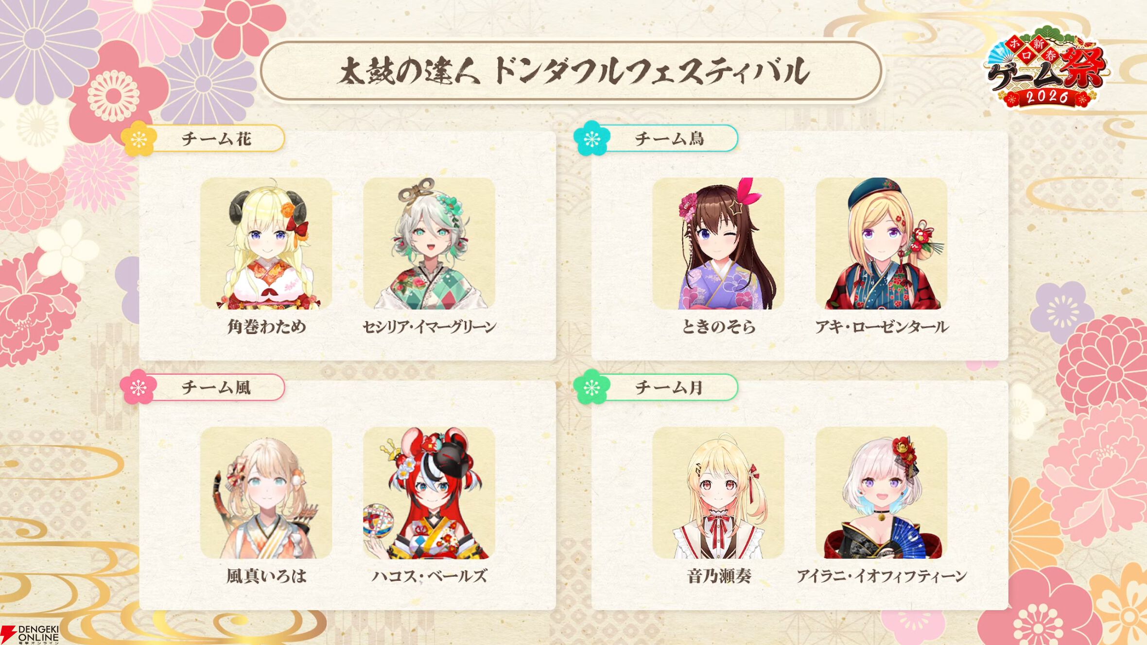 【ホロライブ】来年1月開催の“ホロ新春ゲーム祭”のチーム分けが発表に。『マリオカート ワールド』、スマブラ、以心伝心ゲームなどで競い合う