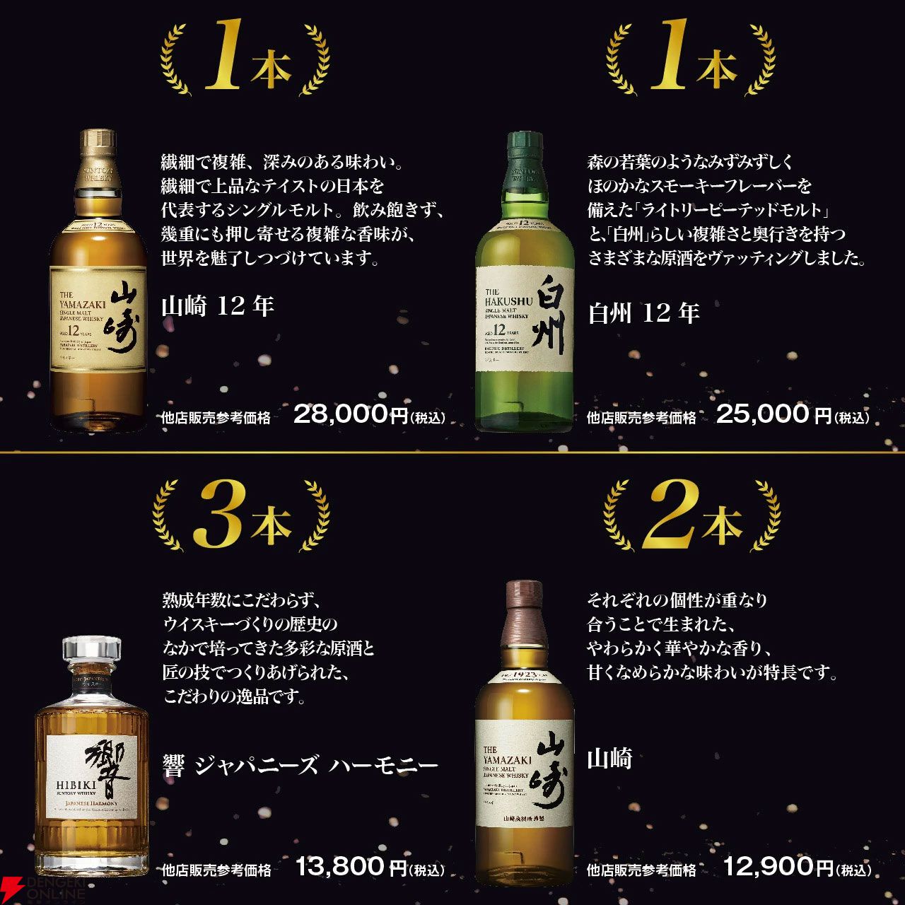 12,000円で山崎18年、山崎・白州12年を狙える『ウイスキー福袋（くじ