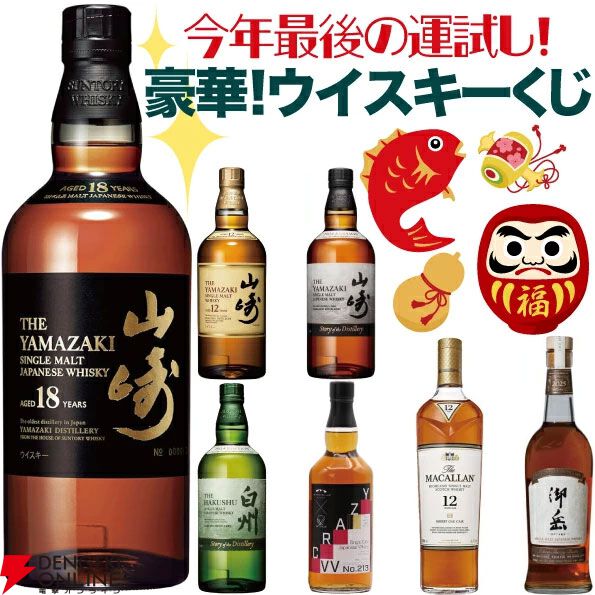 10,000円で山崎18年、山崎・白州Story of the Distilleryなどを狙える