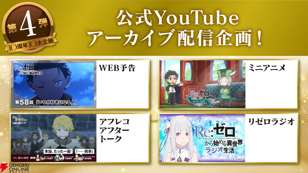 アニメ『Re：ゼロから始める異世界生活』10周年記念ビジュアル
