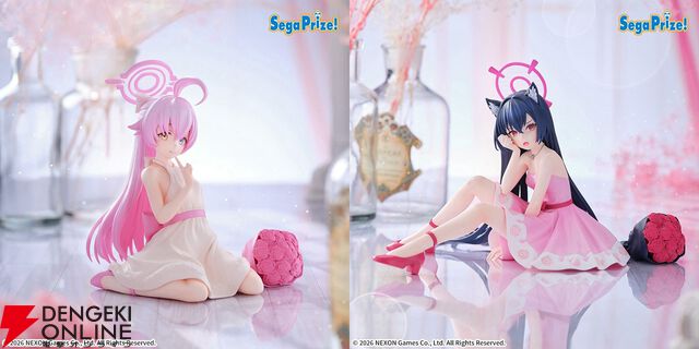『ブルーアーカイブ』ホシノとセリカの新作フィギュアはセガオリジナルのドレス姿。キュートな表情も見どころ