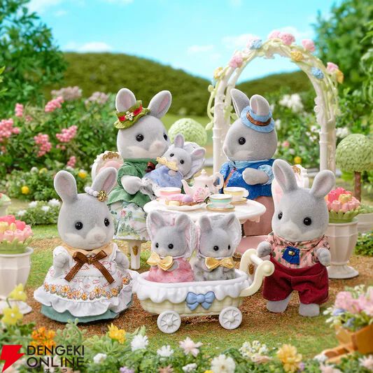シルバニアファミリー】40周年記念商品『わたウサギファミリー セレブ