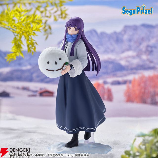 『葬送のフリーレン』雪だるまを作ったり、雪ウサギを膝に置いたり。フリーレン、フェルン、シュタルクの新作フィギュアは揃えたくなる雪遊びデザイン