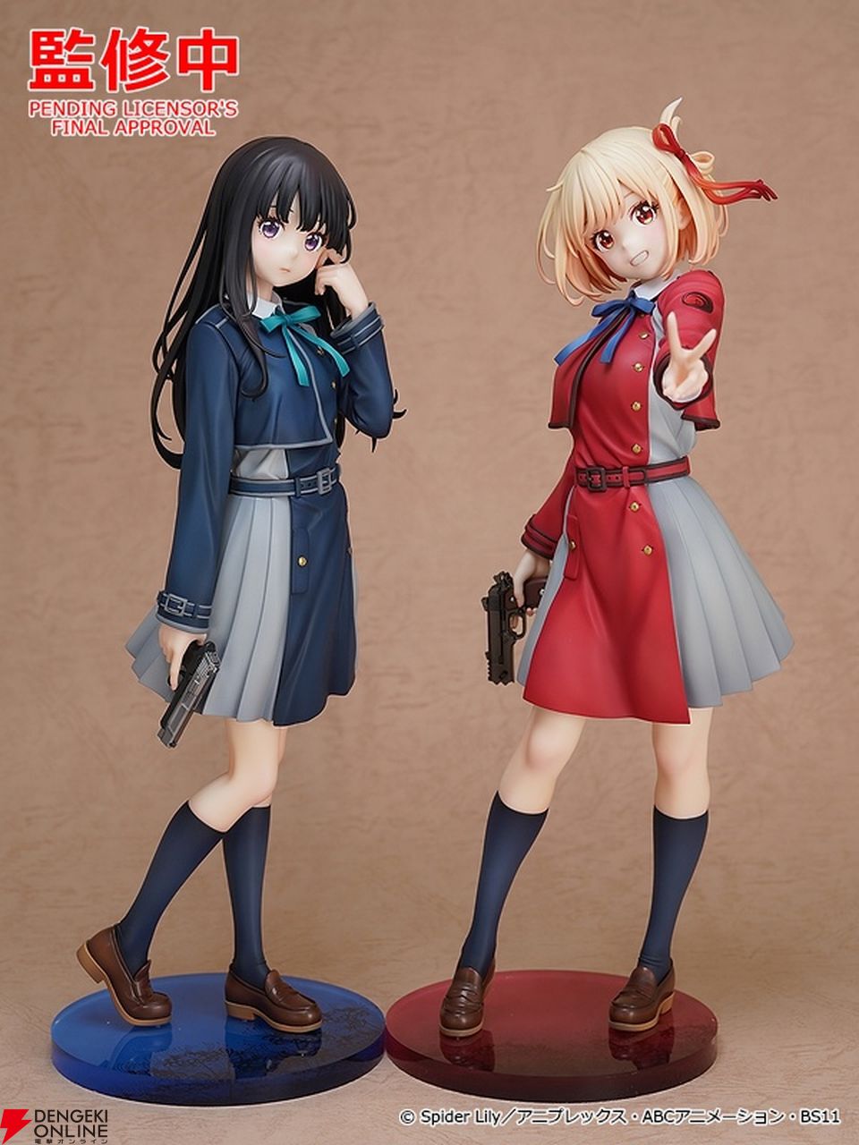 リコリス・リコイル』キービジュアル第2弾の千束とたきながフィギュア