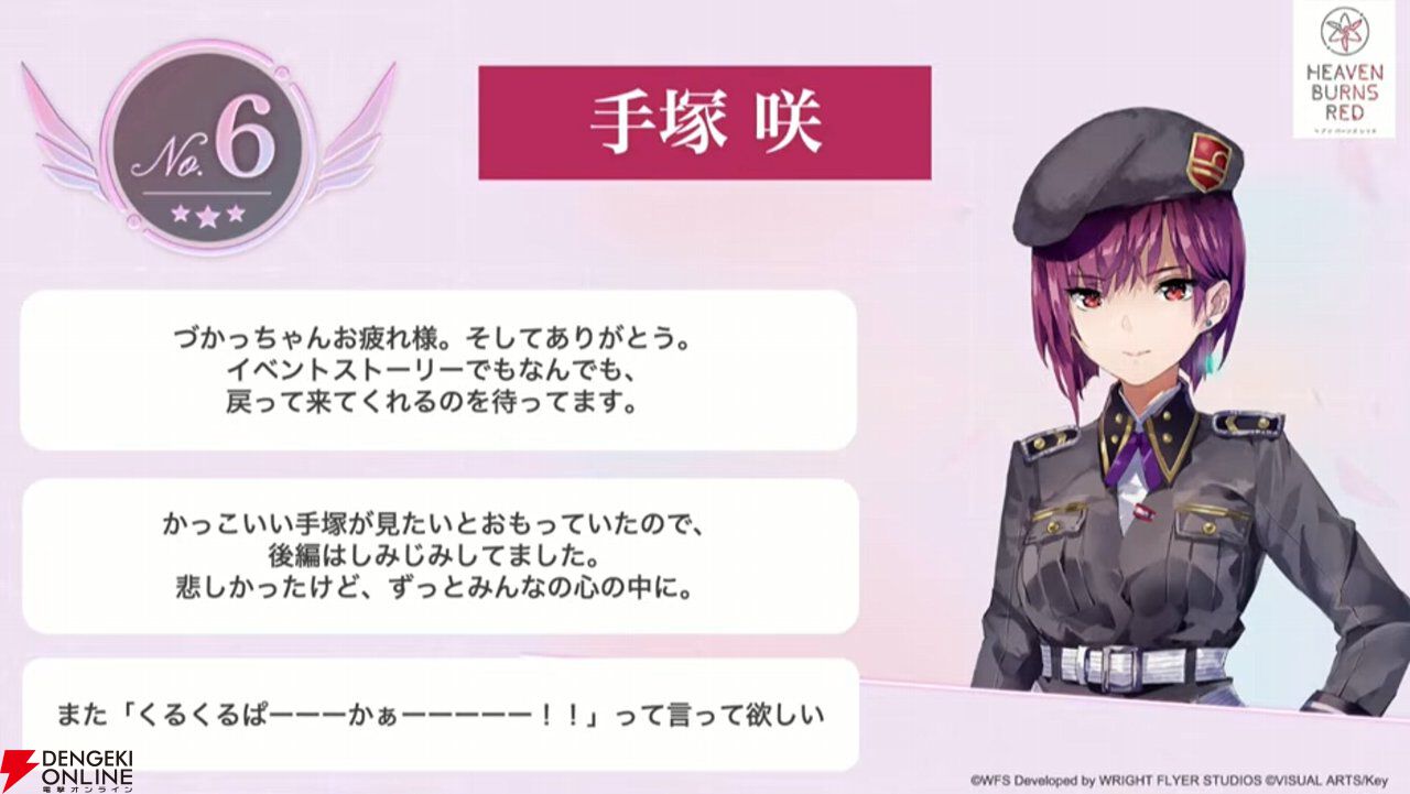 『ヘブバン』キャラ＆スタイル人気投票（4周年）の結果が発表。手塚は2/13実装、強力な雷アタッカー【2/12生放送まとめ】
