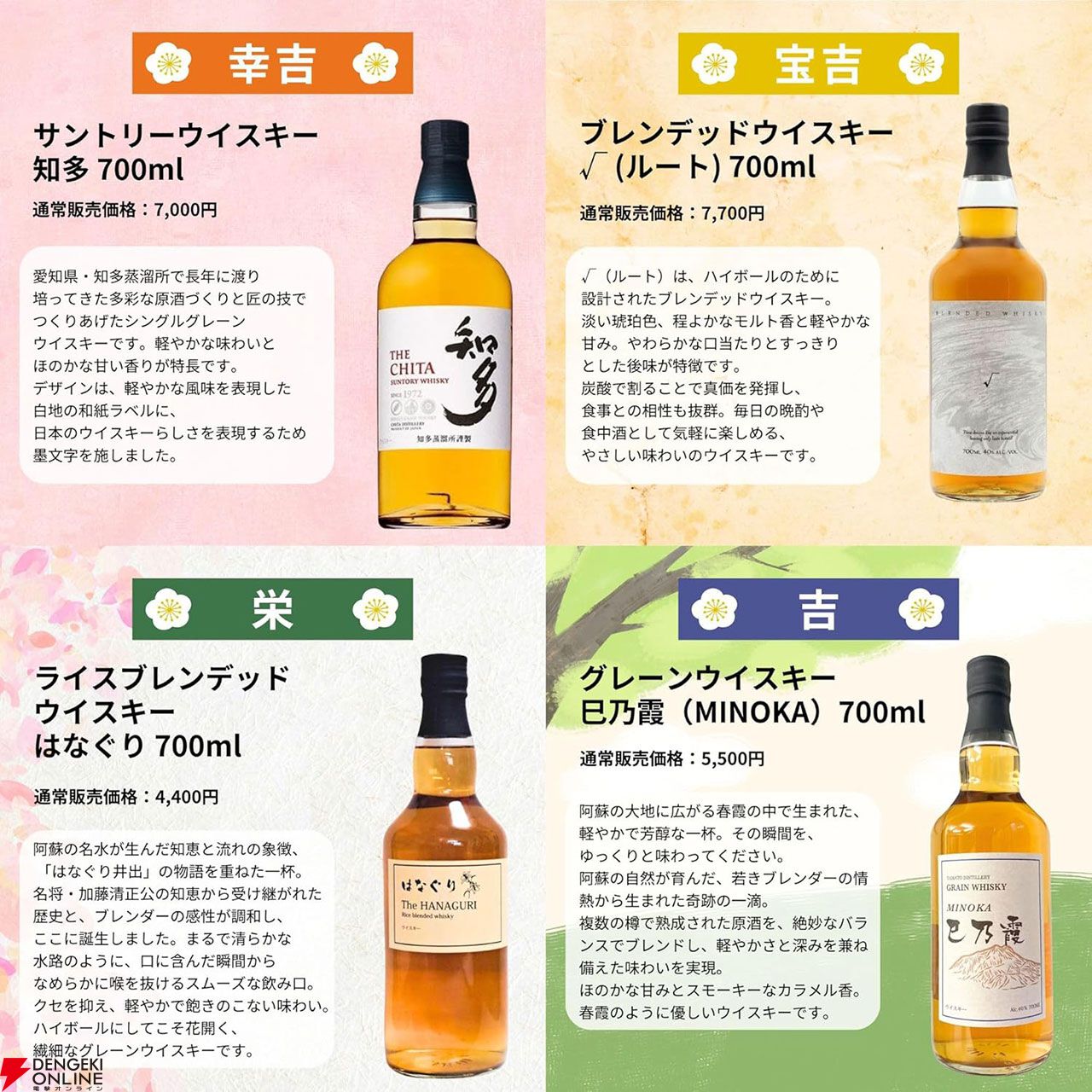 お手頃価格で山崎18年、山崎・白州12年を狙える3,980円のウイスキー