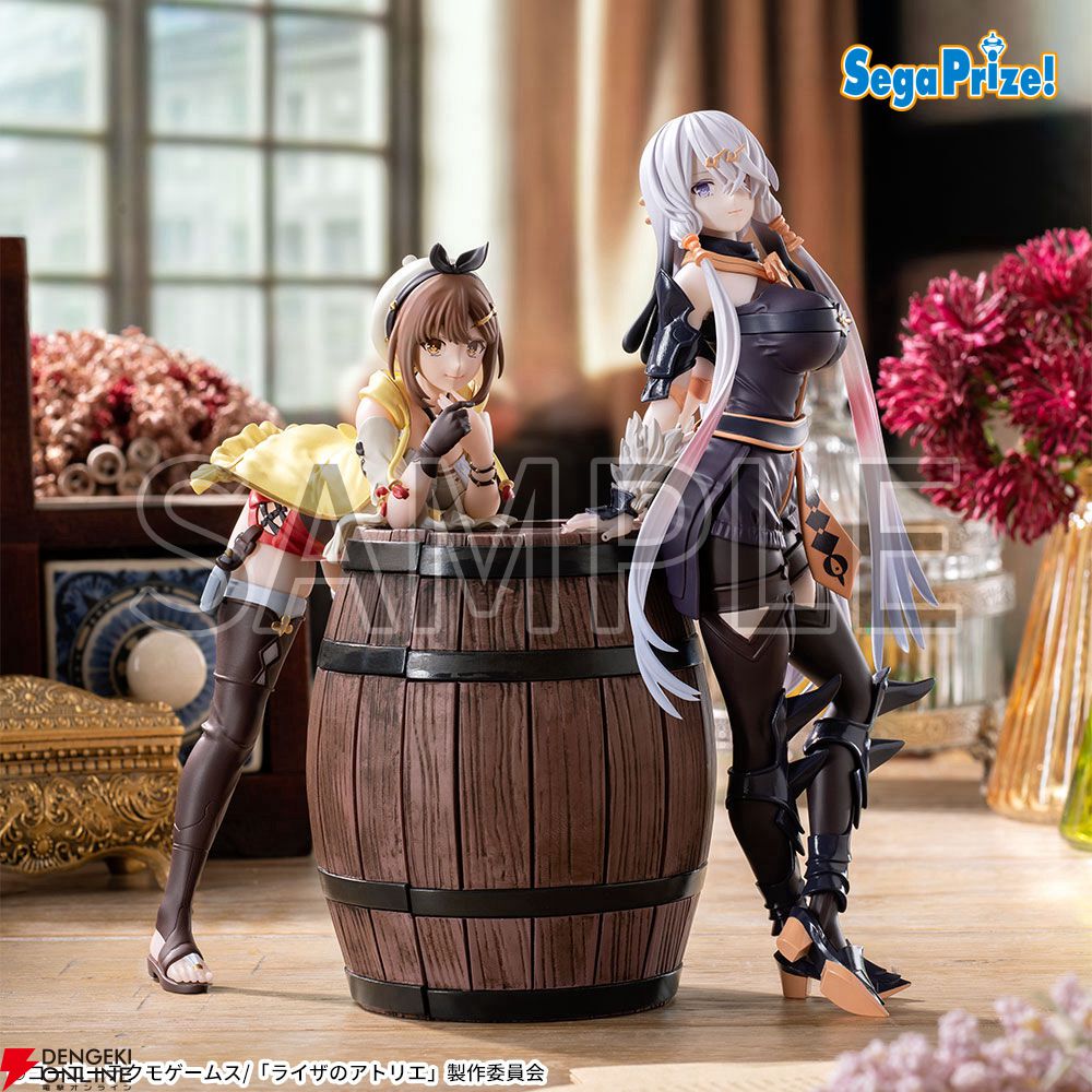 ライザのアトリエ』ライザとリラを樽型台座でディスプレイ。単体でも