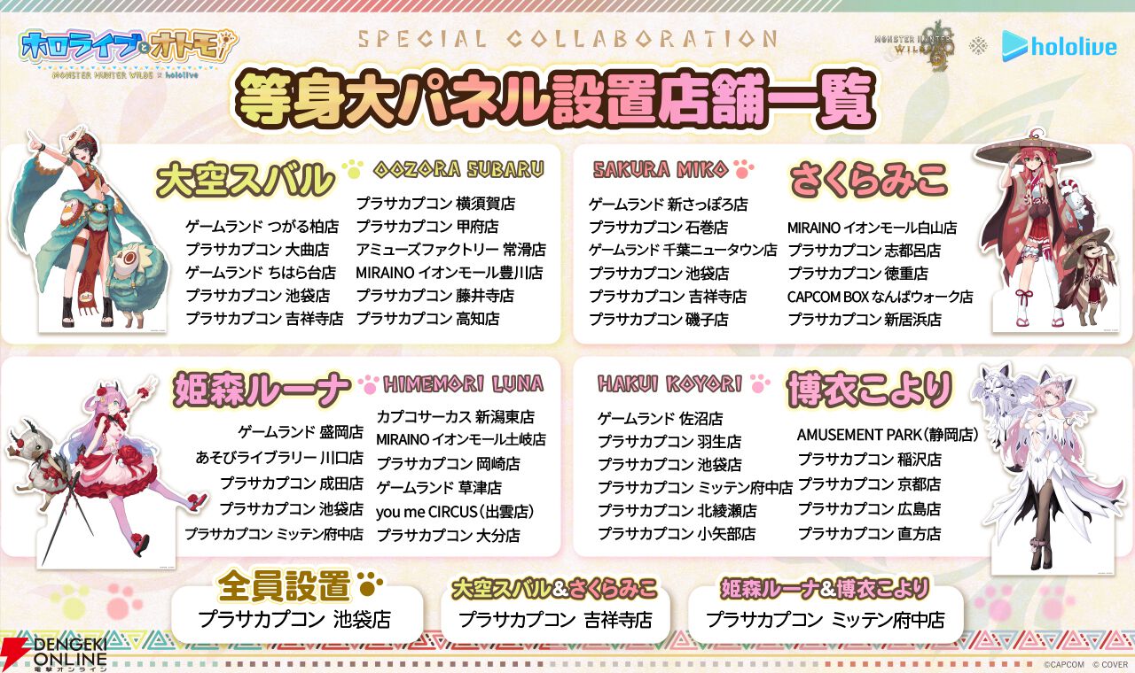 『モンスターハンターワイルズ』とホロライブのコラボ第2弾が本日（2/27）よりスタート。コラボカフェなども開催へ
