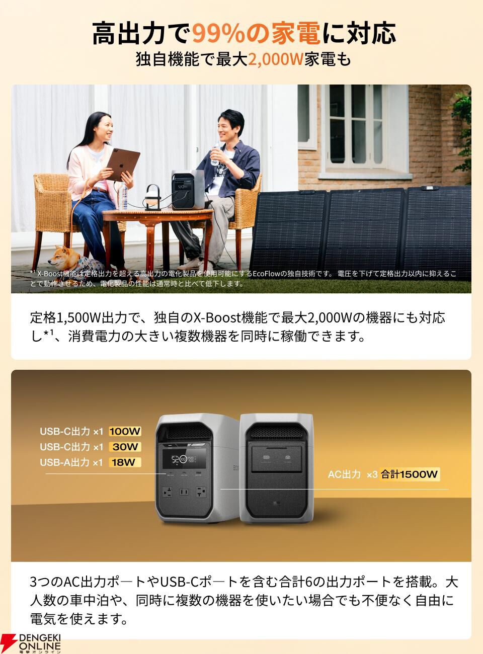 『EcoFlow ポータブル電源 DELTA 3 Classic』