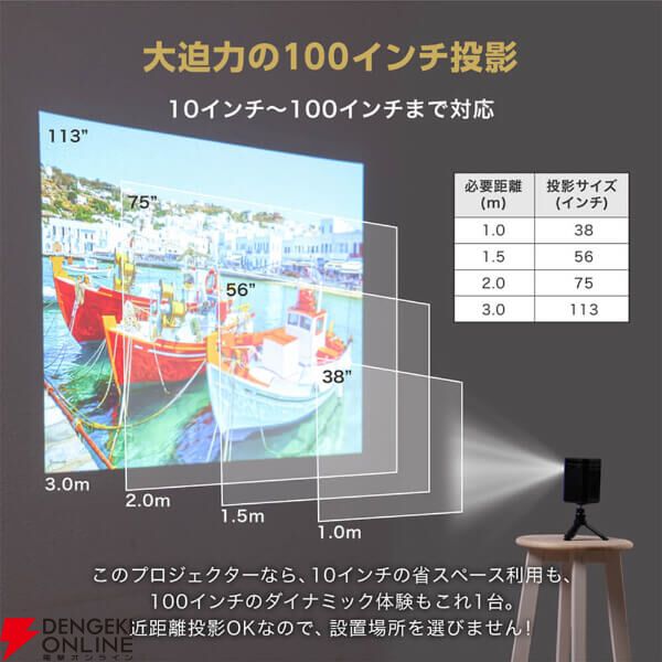 MAXZEN プロジェクター MP-D12HC-WH