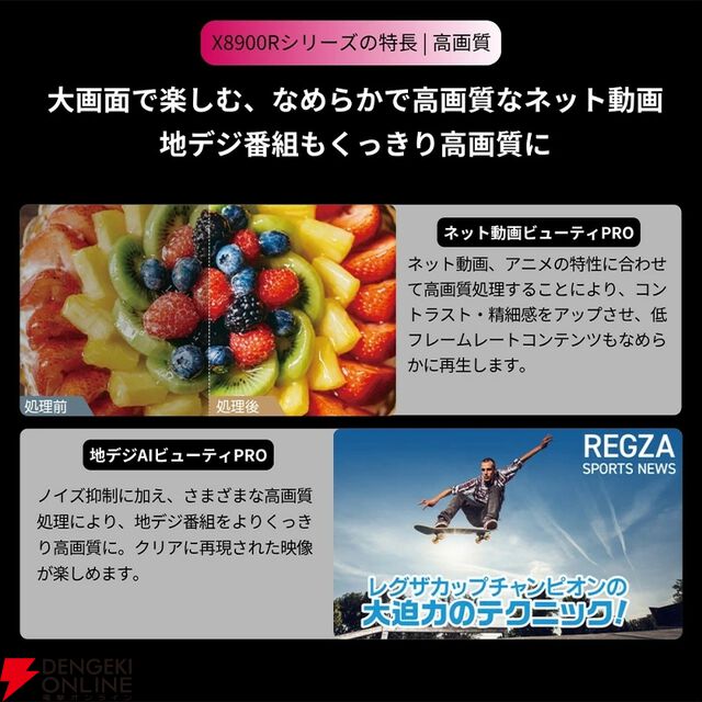 『TVS REGZA 55V型 4K有機ELテレビ X8900R』