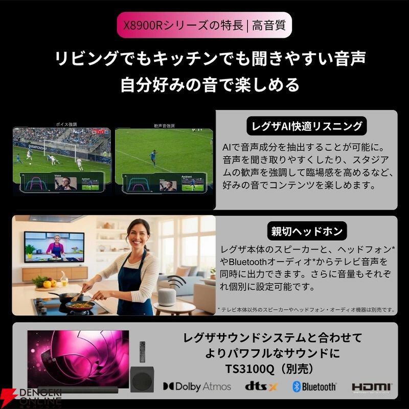 『TVS REGZA 55V型 4K有機ELテレビ X8900R』