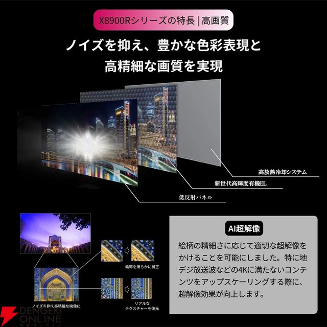 『TVS REGZA 55V型 4K有機ELテレビ X8900R』