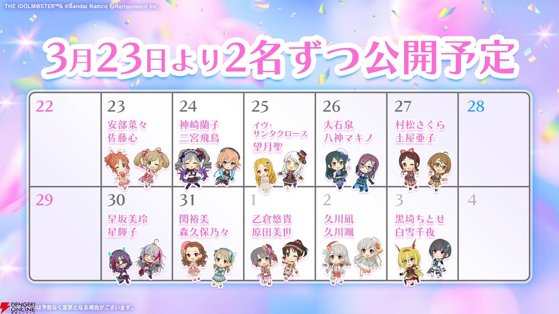 『アイドルマスター シンデレラガールズ（デレマス）』シンデレラガール総選挙2026
