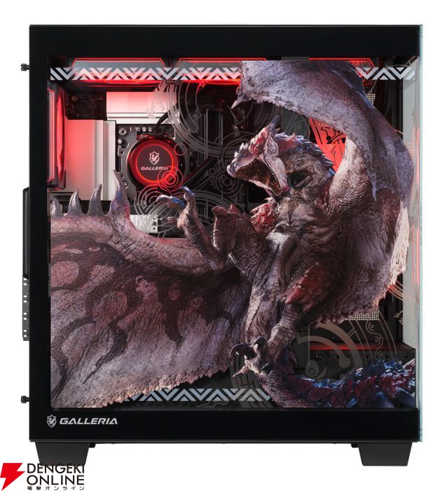 ■RGB可変■RTX2060+i7 9700■モンハンワイルズ・パルワールド 現品組み上げ製造管理番号：0405JPM2 モンハンワイルズ』ゲーミングPCピラーレスガラスケースコラボモデル