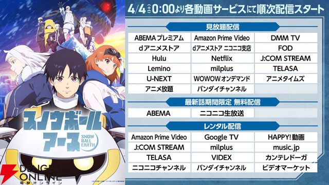 アニメ『スノウボールアース』メインPVはロボvs怪獣のド迫力バトルアクションに注目。相模逸石役に杉田智和、泉那由他役に河西健吾などヴィエルデの声優も判明