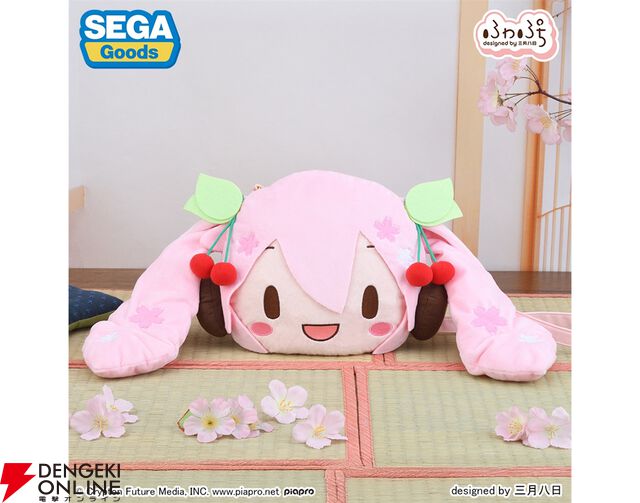 『桜ミク ふわぷち フェイスショルダーバッグ（M）』