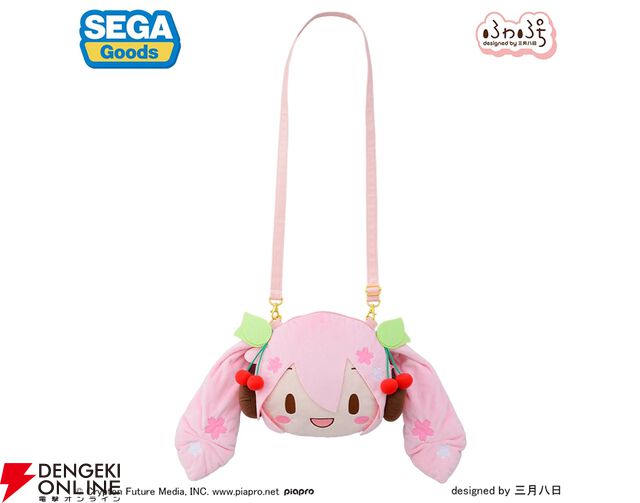 『桜ミク ふわぷち フェイスショルダーバッグ（M）』