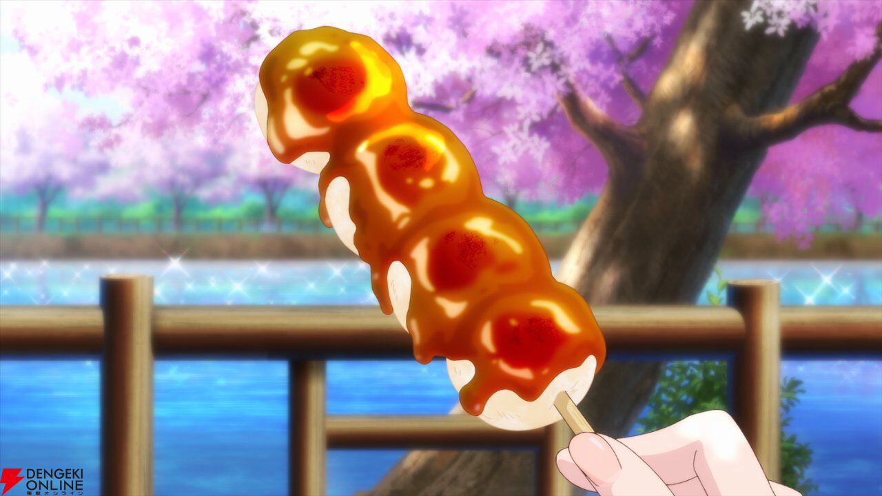 アニメ『メイドさんは食べるだけ』たい焼き、たこ焼き、お団子、コンビニおにぎり、バウムクーヘン…4/5開始の1話からひたすら食べるスズメを見られる！