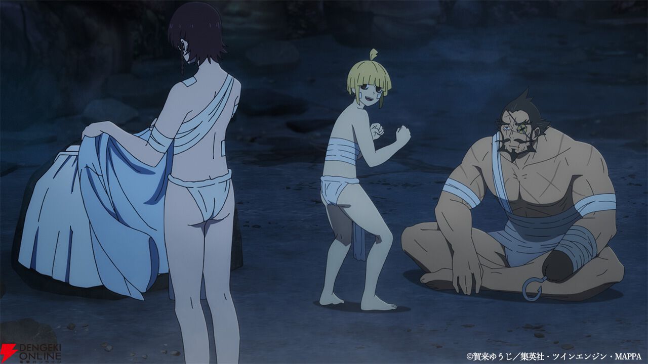 アニメ『地獄楽』2期最終回。皆殺しにしようと襲いかかる殊現ら追加上陸組。妻に会うため、画眉丸は新たな地獄に身を投じる