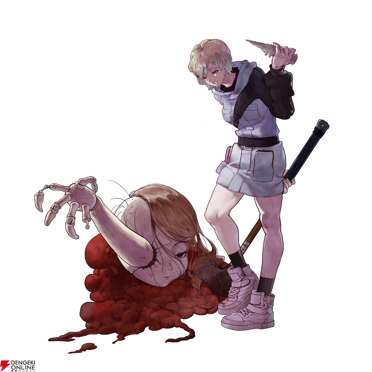 新作シューティング『食魂徒:Blue Pieta』主人公2人(声優:青山吉能、長谷川育美)や初の人間ボス(声優:鈴代紗弓)の情報が公開