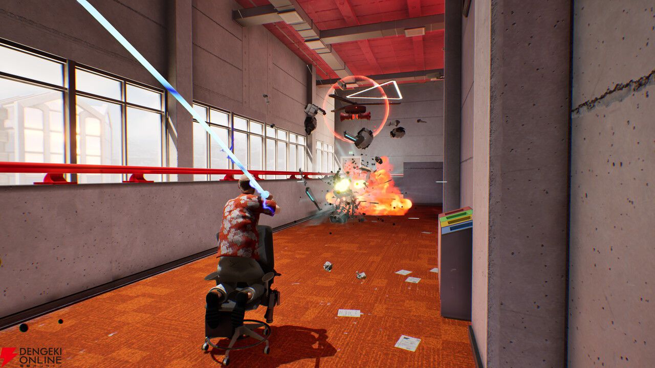 オフィスチェアに乗って暴れろ! 会社員暴走アクション『Last Man Sitting』Steam配信開始