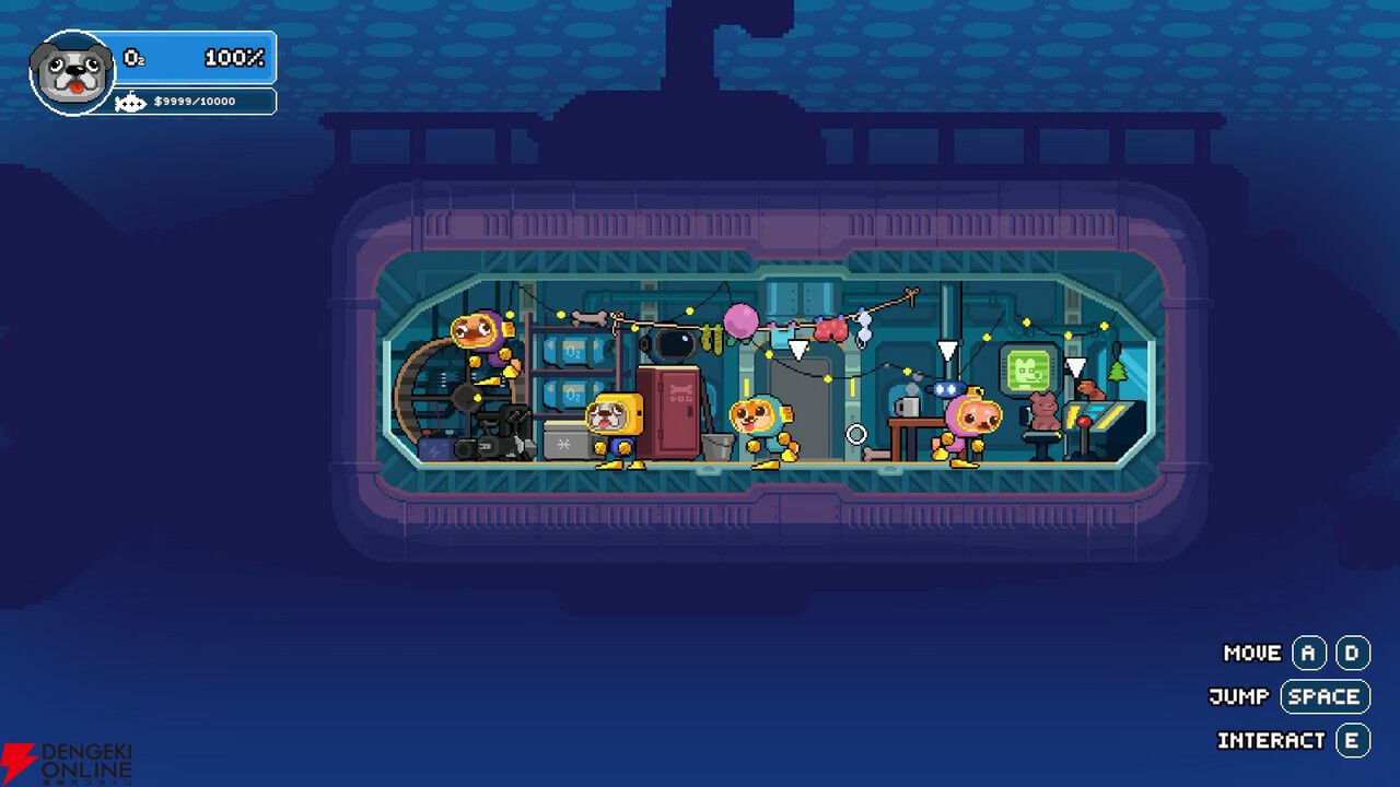 最大4人でわちゃわちゃ協力して深海のお宝を探すアクション『ソルティドッグ』発表。イヌダイバーが銛を手に探索