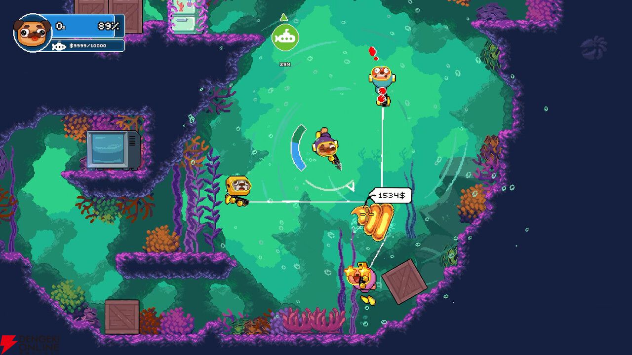 最大4人でわちゃわちゃ協力して深海のお宝を探すアクション『ソルティドッグ』発表。イヌダイバーが銛を手に探索