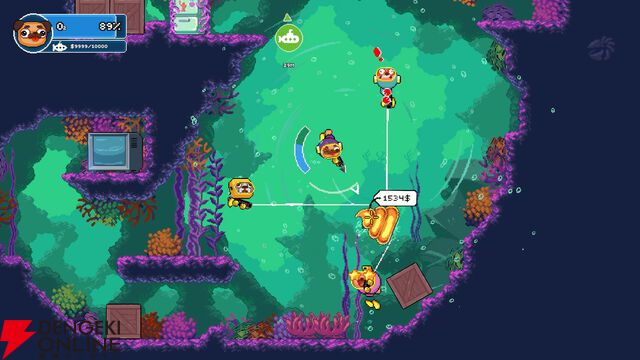 最大4人でわちゃわちゃ協力して深海のお宝を探すアクション『ソルティドッグ』発表。イヌダイバーが銛を手に探索