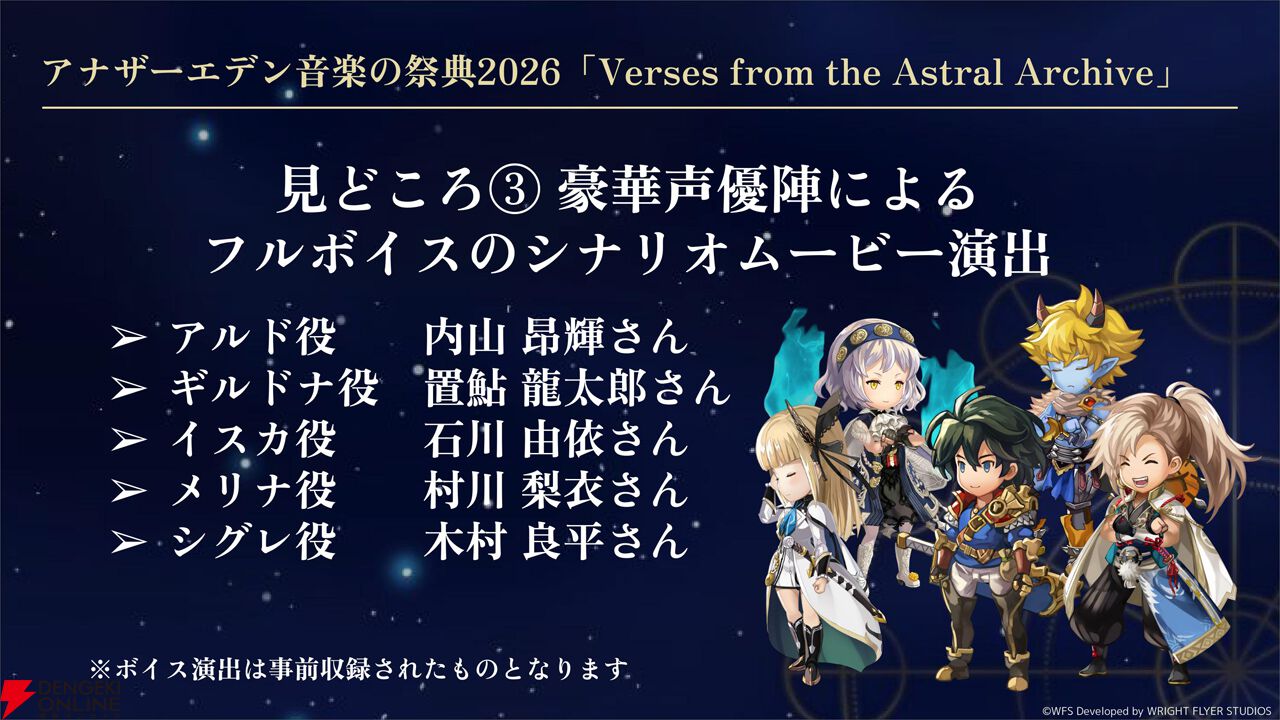 “アナデンまつり2026春”レポート。人気投票の結果発表や『アナザーエデン ビギンズ』のDLCなど新情報が盛りだくさん。9周年を迎えてもまだまだ『アナデン』はアツい