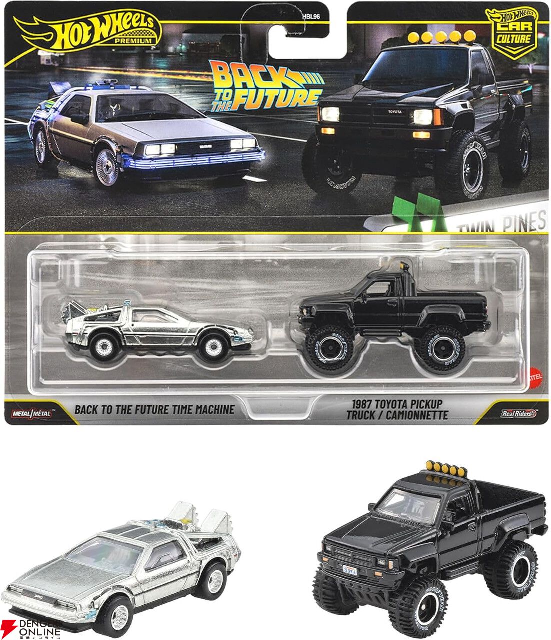 ホットウィール ミニカーセット バック・トゥ・ザ・フューチャー 他 バック・トゥ・ザ・フューチャー』のタイムマシンがミニカーに
