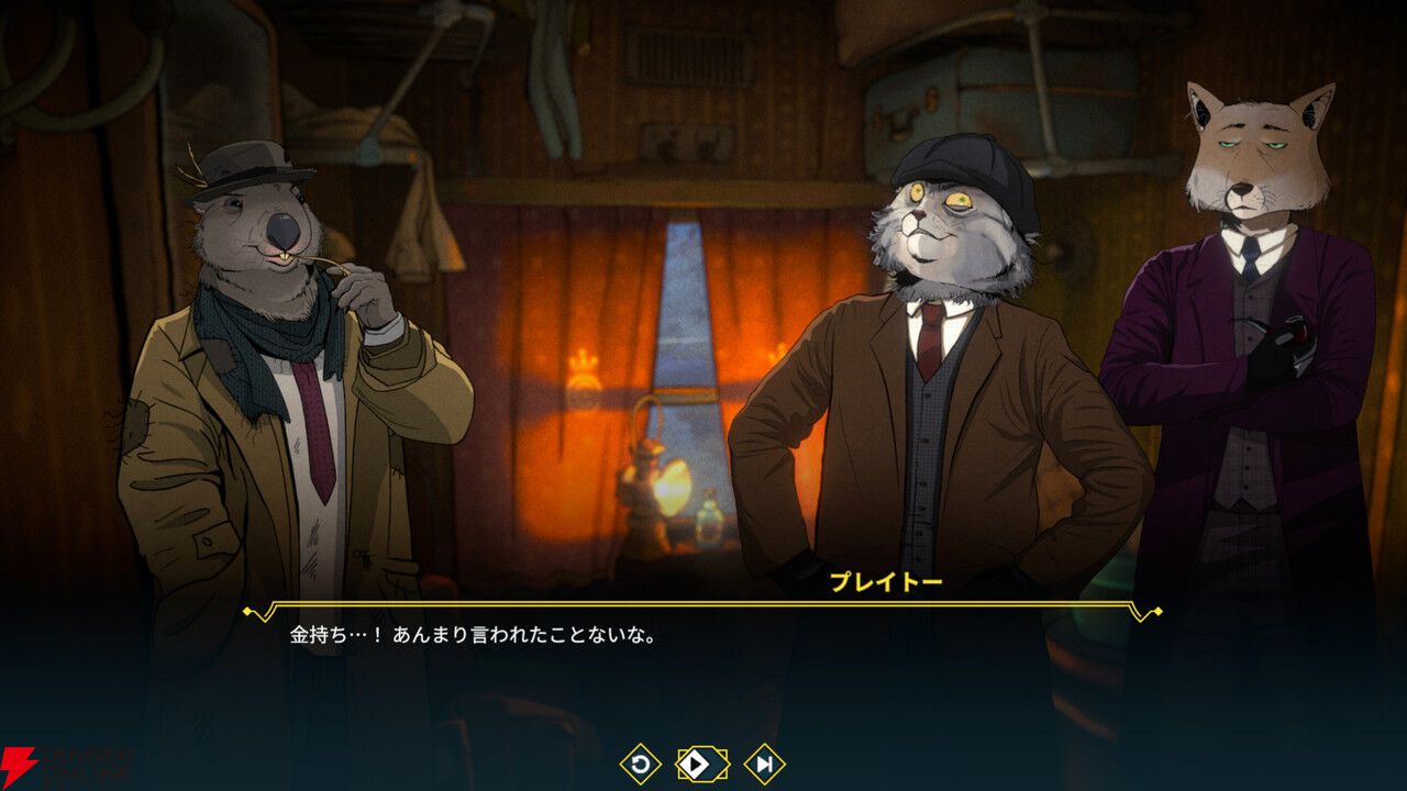 チベットスナギツネとマヌルネコのコンビが事件を追うADV『Moses＆Plato Last Train to Clawville』4/14配信