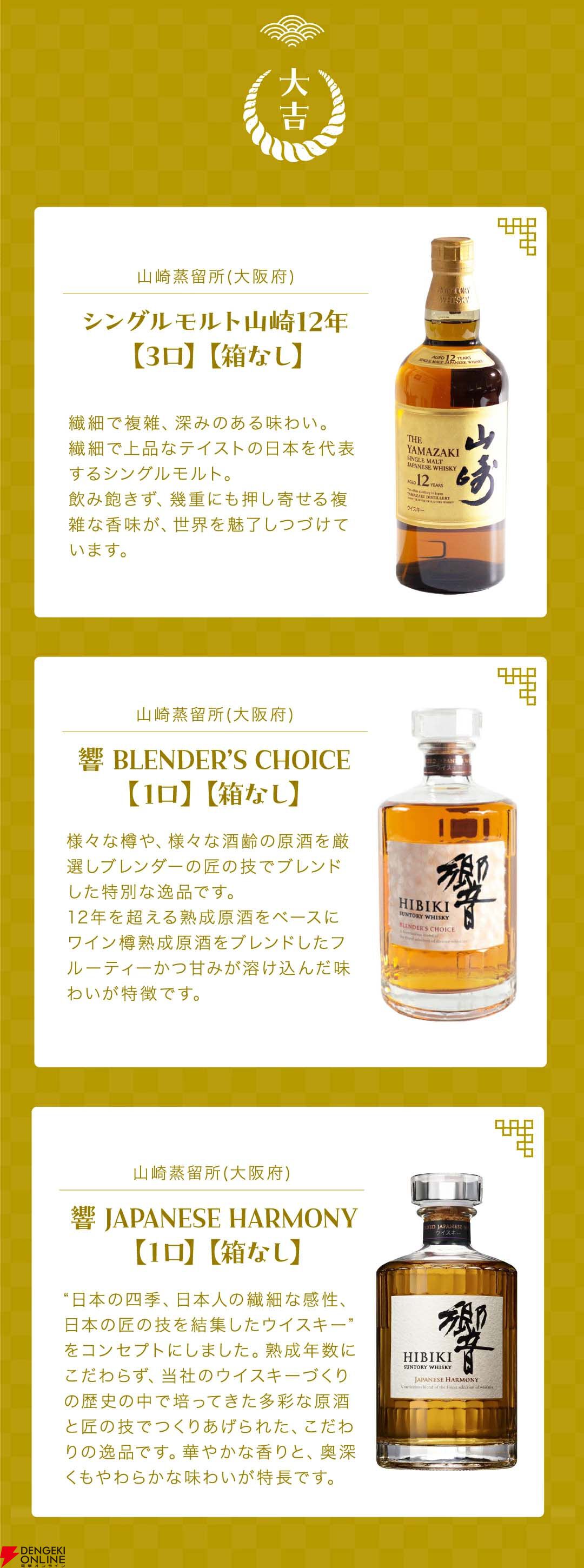 6,900円で山崎12年、響BH2025、響BCなどが狙える送料も無料の