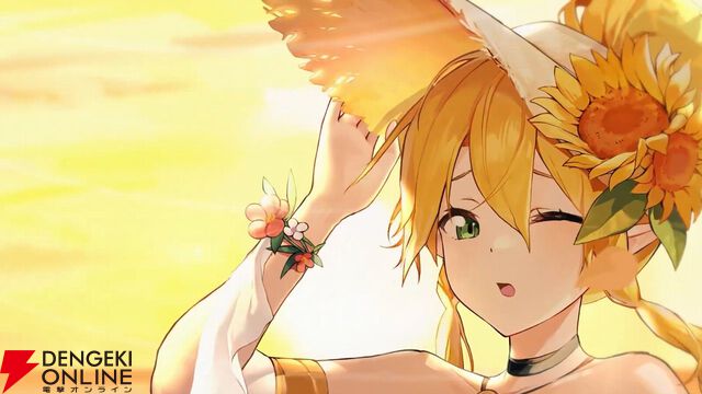 【雀魂×SAOコラボ】リーファのうごく着せ替え“紺碧の境界”公開。夕焼け空の砂浜で微笑む姿が可愛すぎる