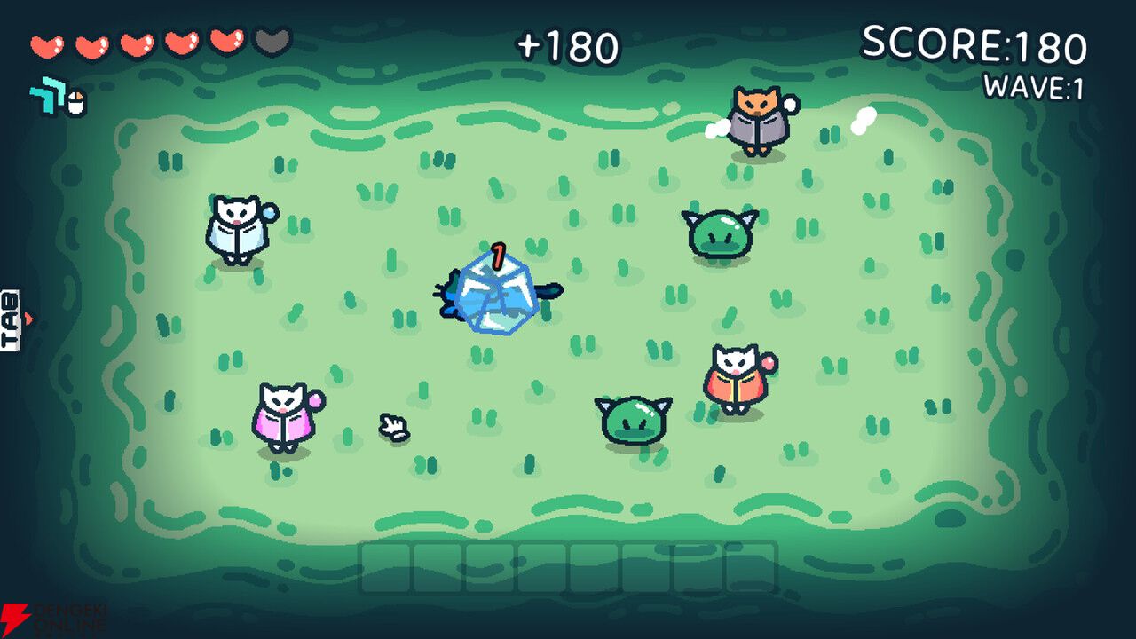 かわいいネコをなでれば敵を倒せる、弾幕シューティング『なでねこ』2026年配信