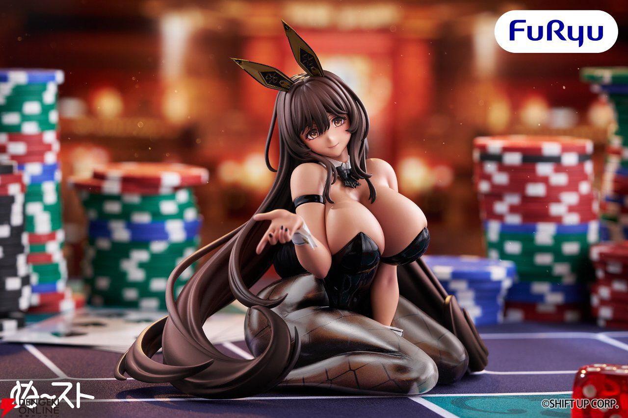 『勝利の女神NIKKE』ノワールはぬーストフィギュアでもボリューム感たっぷり。9月展開のブランと一緒に飾りたい