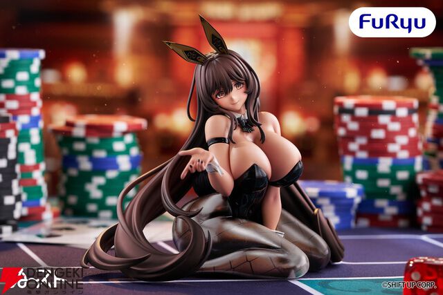 『勝利の女神NIKKE』ノワールはぬーストフィギュアでもボリューム感たっぷり。9月展開のブランと一緒に飾りたい