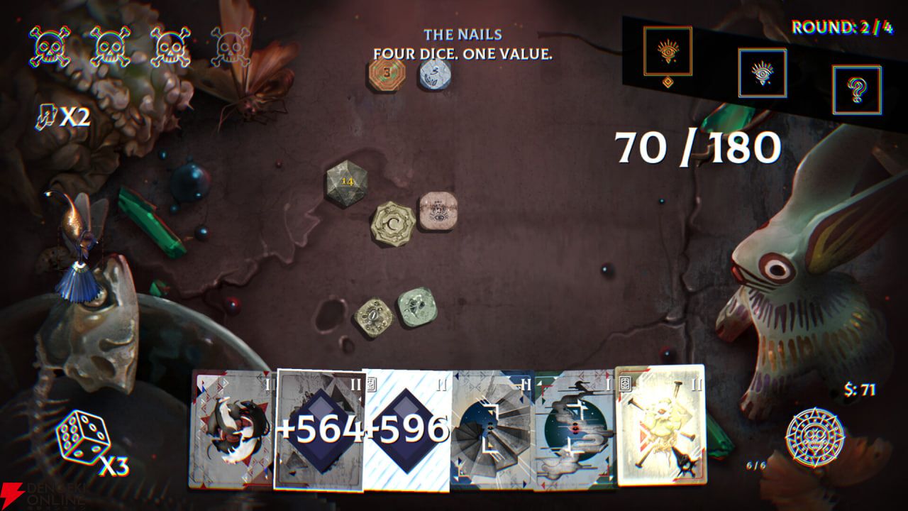 死後の世界でギャンブル。ダイスロール要素もあるデッキ構築型カードゲーム『Bonereader』発表。体験版が配信