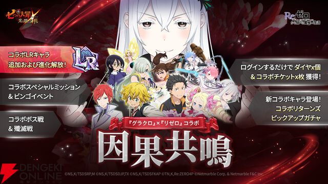 『七つの大罪 ～光と闇の交戦～（グラクロ）』×『Re：ゼロから始める異世界生活（リゼロ）』コラボ