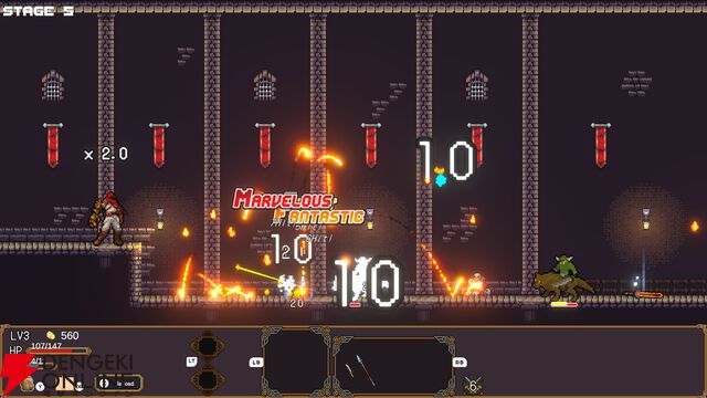 剣を投げて連鎖で敵を倒せ！ ローグライトアクション『ケンナゲェル SWORD FLINGER』がゲームダンジョンで遊べる