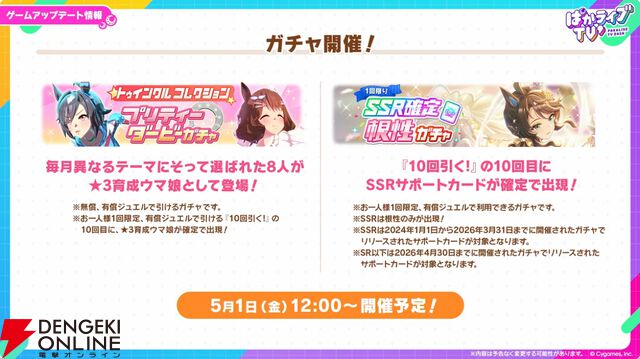 【ウマ娘】無料ガチャ80連もあるゴールドウィークがきた！