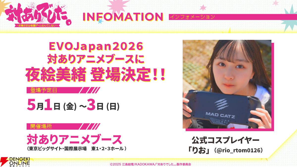 アニメ『対ありでした。～お嬢さまは格闘ゲームなんてしない～』
