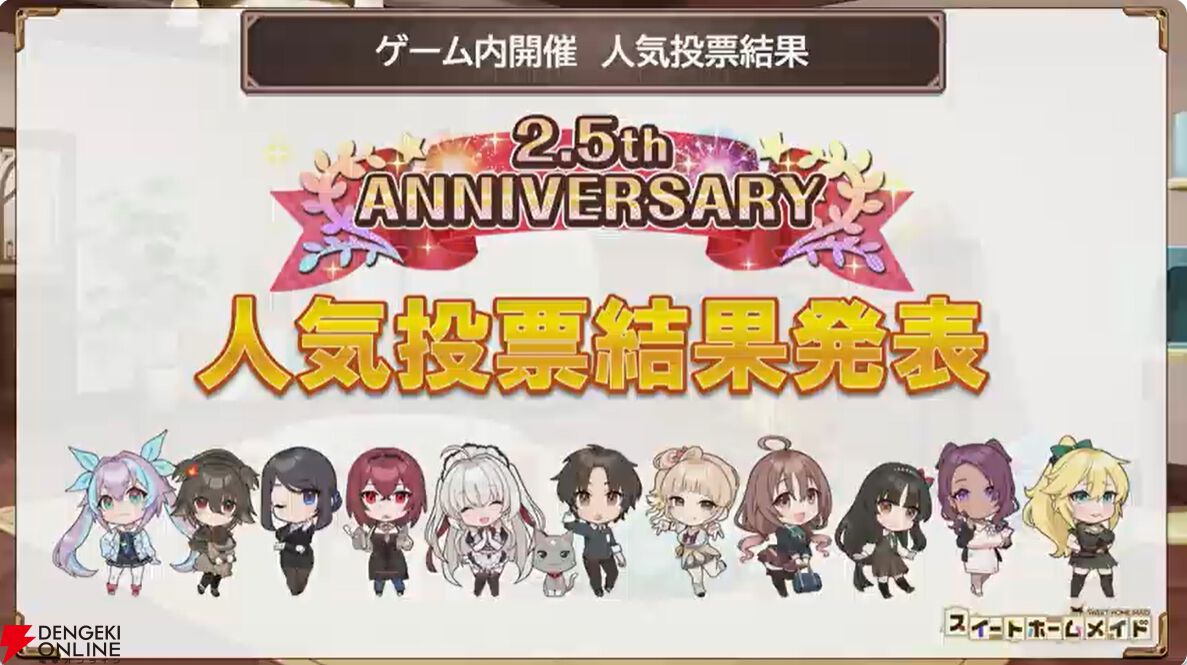 スイートホームメイド』2.5周年情報まとめ。2周年コスチューム