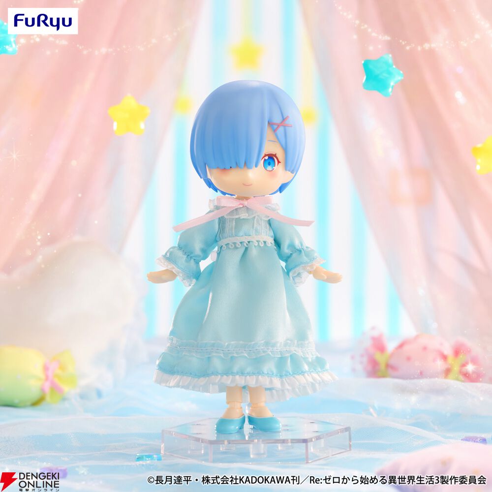リゼロ】お人形さんのようなレムがナイトドレス姿で登場。手足を動かし
