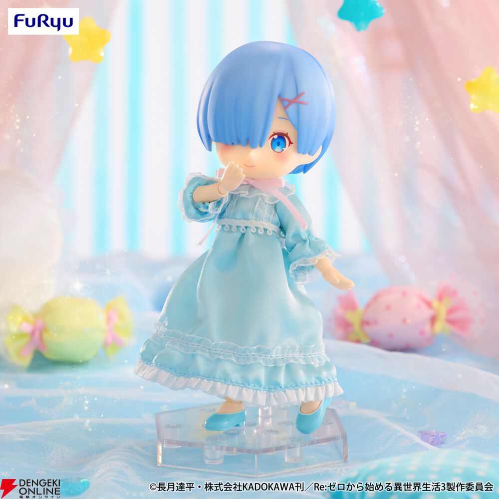 リゼロ】お人形さんのようなレムがナイトドレス姿で登場。手足を動かし